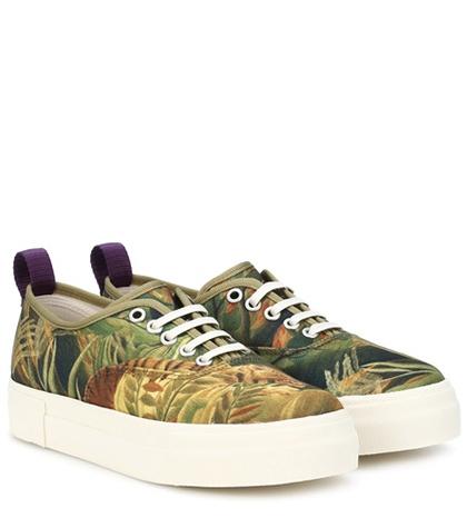 Eytys Mother Printed Canvas Sneakers