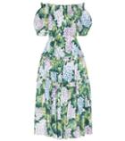 Etro Floral Cotton Off-the-shoulder Dress