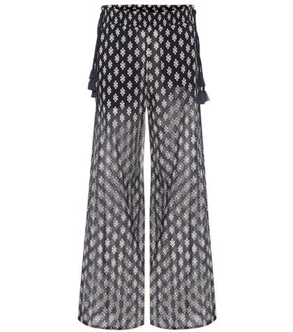 Tory Burch Double Diamond Cotton Trousers