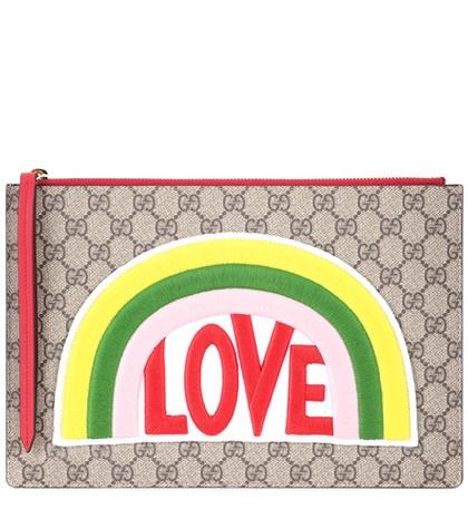 Fendi Gg Supreme Embroidered Clutch