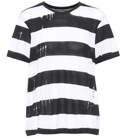 Amiri Distressed Cotton And Cashmere T-shirt