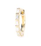 Stone Paris Mini Créole Baguette 18kt Yellow Gold Hoop Earring With White Diamonds