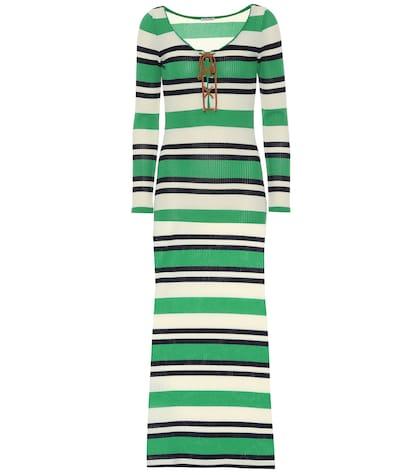 Miu Miu Ribbed Jersey Dress