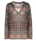 Velvet Shana Printed Chiffon Shirt