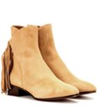 Chlo Fringed Suede Ankle Boots