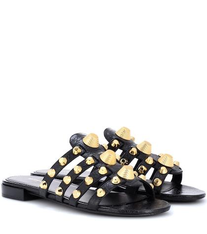 Prada Arena Leather Sandals