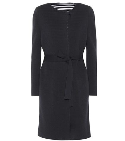 Oscar De La Renta Medusa Reversible Wool Coat