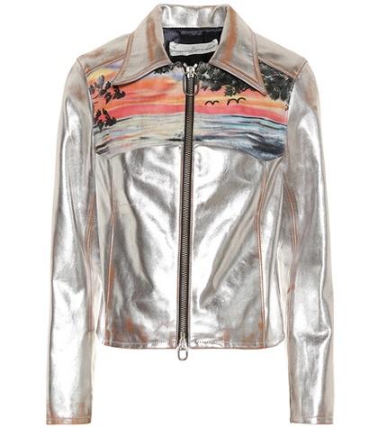 Dolce & Gabbana Mira Metallic Leather Jacket