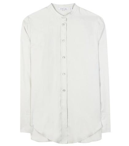 Helmut Lang Tuxedo Silk Blouse