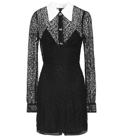 Alessandra Rich Crystal-embellished Lace Dress