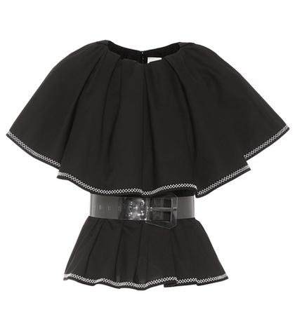 Huishan Zhang Belted Flounce-tier Top