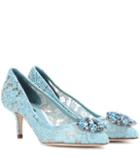 Johanna Ortiz Bellucci Embellished Lace Pumps