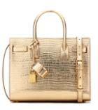 Gianvito Rossi Sac De Jour Baby Embossed Leather Tote