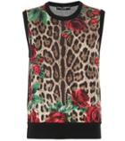Dolce & Gabbana Floral Silk And Cashmere Top