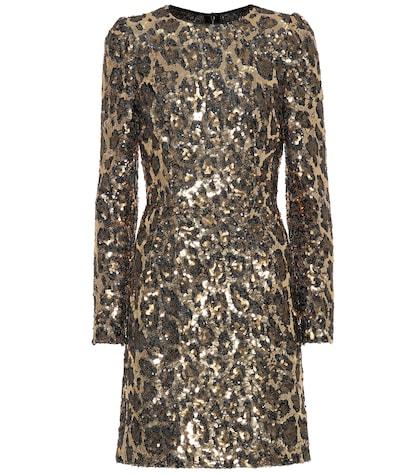 Dolce & Gabbana Sequined Leopard Minidress