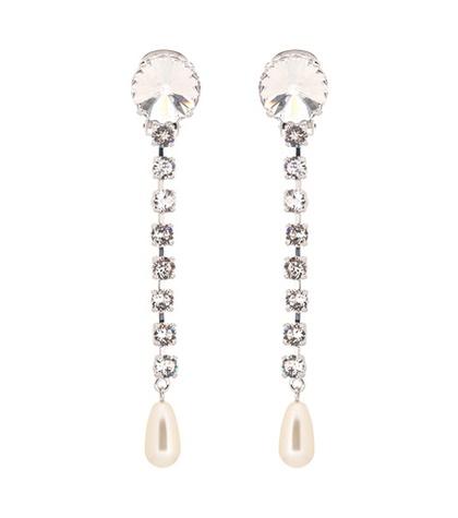 Helmut Lang Embellished Clip-on Earrings