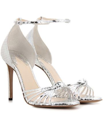 Stella Mccartney Parker 105 Metallic Leather Sandals