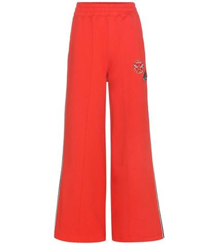 T By Alexander Wang Cotton Track Pants With Appliqué