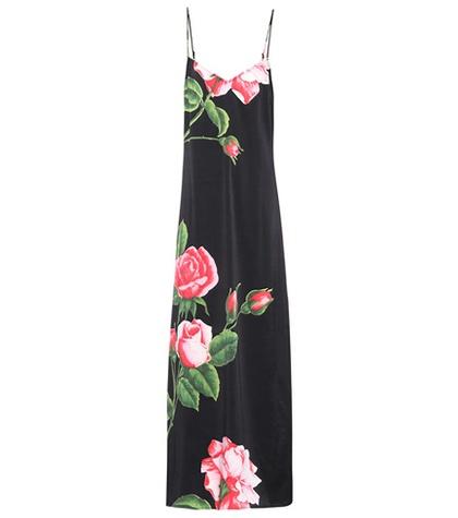 Mcq Alexander Mcqueen Printed Silk Slip Dress