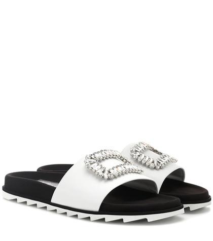 Haider Ackermann Pool Slidy Leather Slides