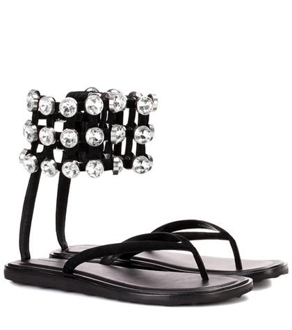 Alexander Wang Aubrey Embellished Flip Flops