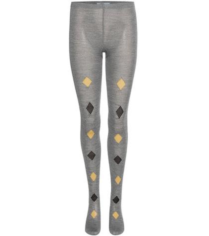 Prada Printed Knitted Wool Tights