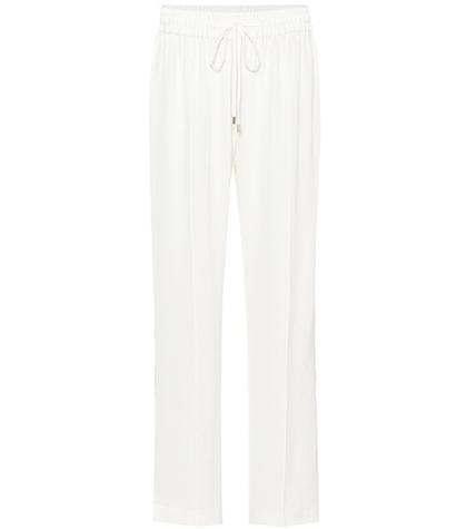 Olivia Von Halle Gio Striped Silk Trousers