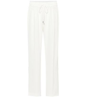 Olivia Von Halle Gio Striped Silk Trousers