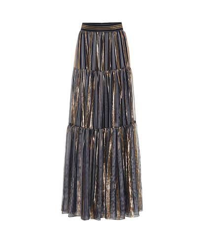 Peter Pilotto Metallic Silk Maxi Skirt