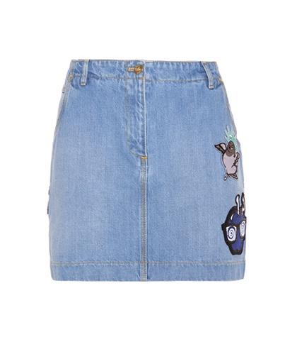Isabel Marant Denim Skirt With Appliqué