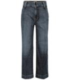 Tod's Wide Lean High-rise Cropped Jeans