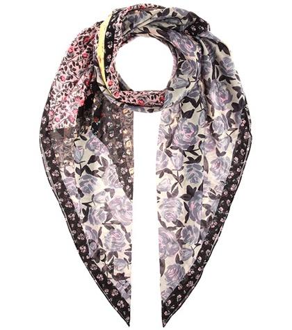 Tory Burch Printed Cotton And Silk Scarf