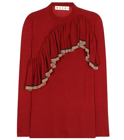 Marni Wool Ruffle Sweater