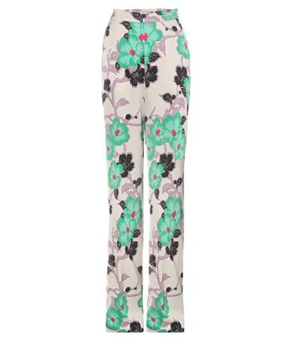 Altuzarra Floral-printed Satin Trousers