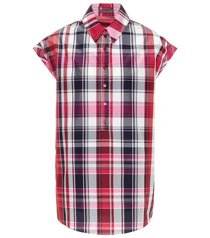 Alexander Mcqueen Checked Cotton And Silk Shirt