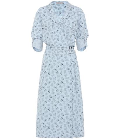 Bottega Veneta Cotton Linen-blend Printed Dress