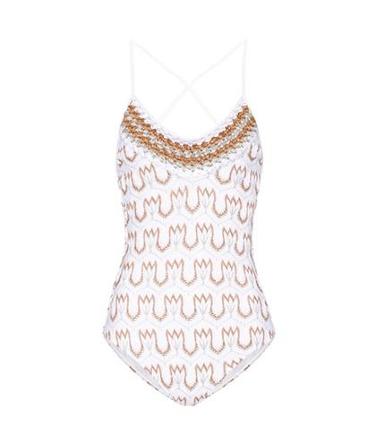 Missoni Mare Cotton Crochet Swimsuit With Metallic Accents