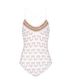 Missoni Mare Cotton Crochet Swimsuit With Metallic Accents