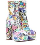 Preen By Thornton Bregazzi Printed Leather Ankle Boots