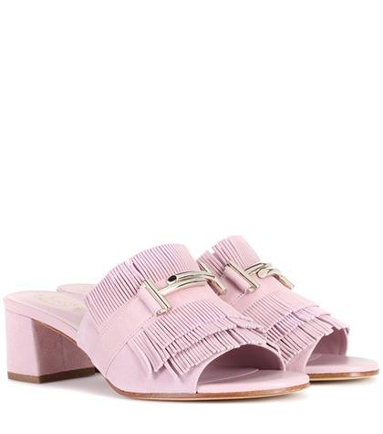 Tod's Double T Suede Sandals