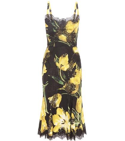 Dolce & Gabbana Silk And Cotton-blend Printed Dress