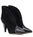 Isabel Marant Archee Suede And Leather Ankle Boots