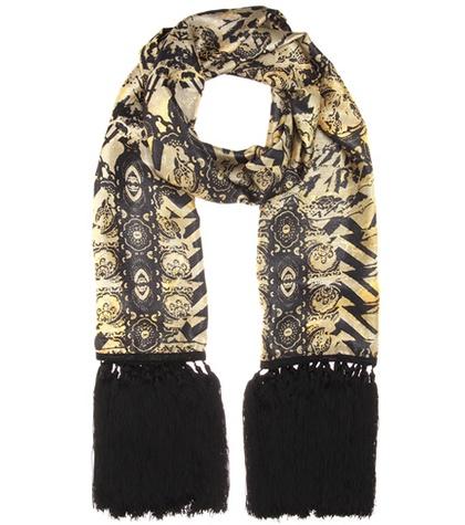 Alexander Mcqueen Printed Silk-blend Scarf