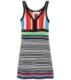 Diane Von Furstenberg Striped Knit Cotton Minidress