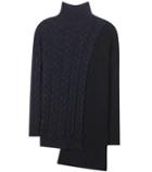 Stella Mccartney Asymmetrical Wool-blend Turtleneck Sweater