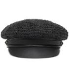 Heidi Klein Chauffeur Raffia And Leather Hat