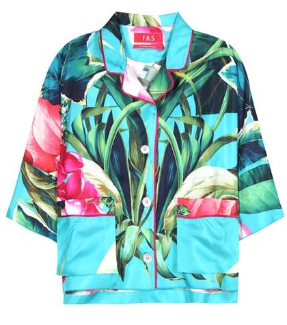For Restless Sleepers Printed Silk Blouse