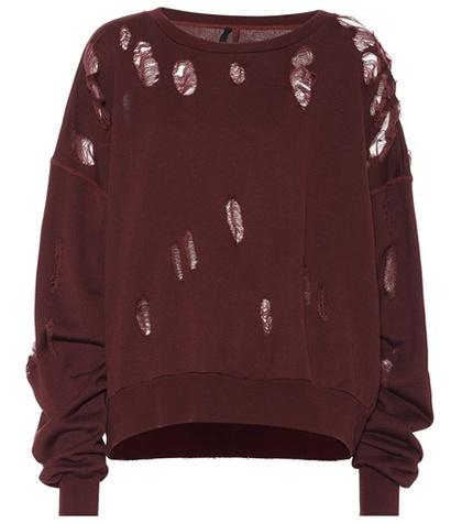 Valentino Distressed Cotton Sweatshirt