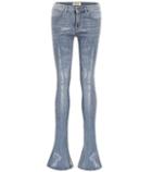 Ag Jeans Coated Mid-rise Skinny Flare Jeans