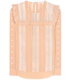 Veronica Beard Winona Embellished Silk Top